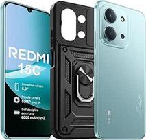 "XIAOMI Redmi 15C" išmanusis telefonas 2025 - 4GB / 128GB, 6,9 colių ekranas, 120 Hz, 50 MP dviguba kamera, 6000 mAh mėtų žalumo, su mobiliojo telefono dėklu (be įkrovimo adapterio)