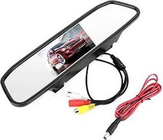 "Yctze" galinio vaizdo veidrodžio monitorius, 4,3 colių automobilio galinio vaizdo veidrodžio monitorius HD TFT LCD ekranas 2 kanalų vaizdo įvestis automobilio monitoriui Galinio vaizdo veidrodžio monitorius 4,3 colių automobilio monitorius Galinio vaizdo
