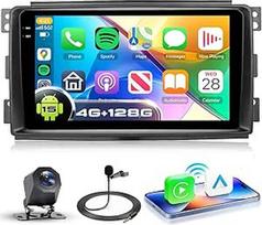 4G + 128G automobilinis radijas "Android 15", skirtas "Mercedes Benz Smart Fortwo" 2005-2010 m., 9 colių vidinis HD jutiklinis ekranas su belaidžiu "Carplay" ir "Android", automobilinis radijas su GPS "Wi-Fi" USB "Bluetooth" FM RDS kamera