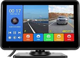 4K monitoriaus kamera 7 colių IPS jutiklinis ekranas Laidinė atbulinės eigos kamera IP68 vandeniui atspari monitoriaus kamera, palaiko didelės raiškos įrašymą kilpa, BSD, DC 9V-32V