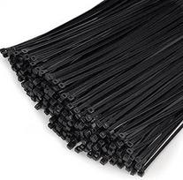 500 schwarze Kabelbinder, 300 mm x 4,8 mm, Premium-Nylon-Kabelbinder, robuste Kabelbinder für Drahtmanagement, Haus, Garten, Büro und Heimwerker