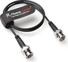 Alvin's Cables SDI kabelis 60 cm | 2 pėdų Ultra-Torna koaksialinis kabelis, skirtas "Sony Canon Panasonic" HD | 4K 6G-SDI vaizdo kamerai Juoda