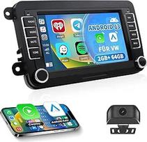 Android 13 automobilinis radijas VW Passat/Golf/Polo/Caddy/Tiguan/Jetta ir kitiems automobiliams | 7 colių HD jutiklinis ekranas su atbulinės eigos kamera | Belaidis CarPlay ir Android Car | 2GB + 64GB GPS WLAN Bluetooth vairo valdymas