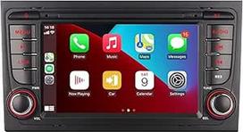 Automobilinis radijas, suderinamas su "Wireless Carplay"/"Android Car", skirtas "Audi A4 S4 RS4" 2002-2008 m., "Seat Exeo" su IPS jutikliniu ekranu/Bluetooth/Mirror Link/FM/AM/USB