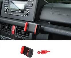 Automobilinis telefono laikiklis Suzuki Jimny JB64 JB74 2019-2024, aliuminis ir ABS, pasukamas 360° kampu, skirtas 4-7 colių mobiliesiems telefonams "iPhone", "Galaxy", "Mate" ir kt. (1 stilius)