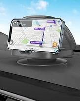 Automobilinis telefono laikiklis, pasukamas 360° kampu, skirtas "Samsung" ir "Android" išmaniesiems telefonams (pilkas)