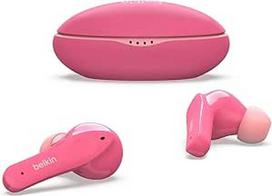 Belkin SOUNDFORM Nano Bluetooth ausinės vaikams, belaidės, 85 dB riba klausos apsaugai, internetiniam mokymui, mokyklai, IPX5 sertifikatas, veikia 24 valandas - rožinės spalvos, vieno dydžio, PAC003