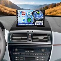 CAMECHO 2+64G 9 colių palydovinės navigacijos automobilinis radijas BMW X3 E83 2004-2010 "Android 13" su galinio vaizdo kamera, GPS, "WiFi", belaidžiu "Carplay" "Bluetooth" radiju HD jutiklinis ekranas su "Android Car FM RDS Mirror Link +
