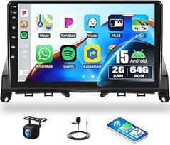 CAMECHO 2G + 64G Android 15 automobilinis radijas Mercedes-Benz C klasei W204 S204 2007-2010 su navigacija Belaidis Carplay Android automobilis, 9 colių ekranas 2 DIN radijo imtuvas su Bluetooth 5.0 / RDS / FM / Mirror Link