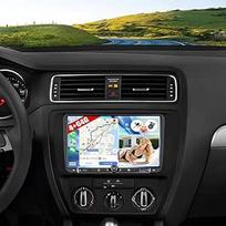 CAMECHO 4G + 64G Android 15 automobilinis radijas VW Golf 5 Polo Skoda su Navi Carplay Android Car, 9 colių dvigubo DIN automobilinio radijo imtuvo jutiklinis ekranas su Bluetooth 5.0 FM/RDS/32EQ WiFi SWC ir USB + atbulinės eigos kamera