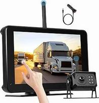 CAMECHO [jutiklinis ekranas] atbulinės eigos kamera Belaidė IP68 vandeniui atspari kamera su 7 colių HD monitoriumi Dash Cam naktinio matymo plataus kampo kamera visiems modeliams, 12-24 V aukštos kokybės lustinė kamera su atbulinės eigos linija
