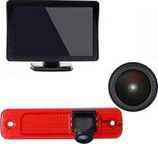 HD 720P pikselių 3-iojo stabdžių žibinto kameros galinio vaizdo kamera Naktinio matymo automobilio galinio vaizdo kamera + 4,3 colių LCD monitorius, skirtas "Ford Transit MK7 Tourneo/Furgon MK4 Van" trečiajam trečiajam stabdžių žibintui Autobusas ir dėžė