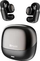 Hmusic Open Ear Kopfhörer, Bequem Clip On Kopfhörer, Geräuschunterdrückung bei Anrufen, 13mm Treiber, Kopfhörer Bluetooth 6.0, IPX5, Touch-Steuerung, Kabellose Ohrhörer für Brillen/Büro/Fitness
