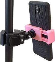 keepdrum PH01 PK išmaniojo telefono laikiklis Rožinis mobiliojo telefono laikiklis dviračiui, paspirtukui, mikrofonui, trikojui
