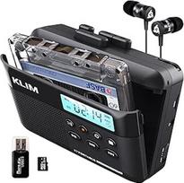KLIM K7 kasečių grotuvas, kasetinis magnetofonas ir MP3 keitiklis, nešiojamasis kasečių grotuvas su integruotu mikrofonu ir garsiakalbiu, įkraunamas per USB - su ausinėmis - 32GB SD kortelė