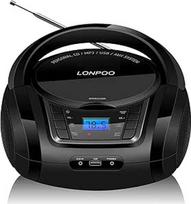 LP-D03 Nešiojamas "Boombox" CD grotuvas su "Bluetooth" - vaikiškas stereofoninis "Boombox" su FM radiju | Aux-In | Ausinių lizdas | USB įvestis | Nešiojamas CD radijas | Sulankstoma nešiojimo rankena