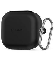 Juodas dėklas Samsung Galaxy Buds 4 / 4 Pro ausinėms "Tech-Protect Silicone Hook"