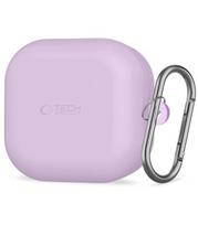 Levandos spalvos dėklas Samsung Galaxy Buds 4 / 4 Pro ausinėms "Tech-Protect Silicone Hook"