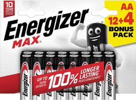 Energizer battery Max Alkaline AA CHP16 12+4