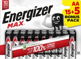 Energizer battery Max Alkaline AA CHP20 15+5