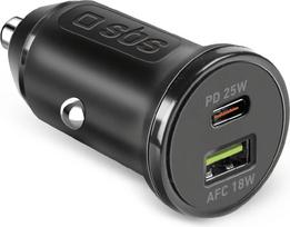 SBS car charger USB-C 25W PD + USB-A 18W