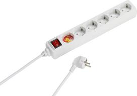 Vivanco extension cord 6 sockets 1.4m, white