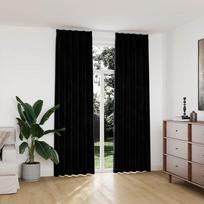 Naktinės užuolaidos 2 vnt juodos spalvos 140x245cm aksomas