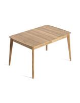 ISKU 130-177,5-225X90cm ąžuolinis, du kartus prasiilginantis stalas