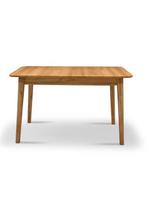 INARI 120-160x80 ąžuolinis, prasiilginantis stalas, konuso kojomis