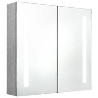 Veidrodinė vonios spintelė su LED apšvietimu, pilka, 62x14x60cm CFE6831629
