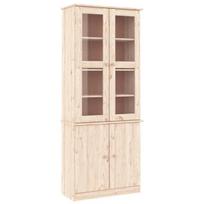 Stiklinė eksponavimo spintelė ALTA, 77x35x186,5cm, pušis CFE348165