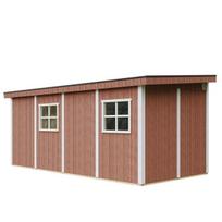 PREMIUM kokybės sodo namelis Timbela - M940B, 11,47 m² - A231x248x530 cm - Be grindų ir šoninės sienos - su dažų rinkiniu REDWOOD RED