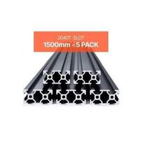 Aliuminio Profilis 2040 – Linijinis Bėgis 1500 x 20 x 40 mm (5 vnt. komplektas)