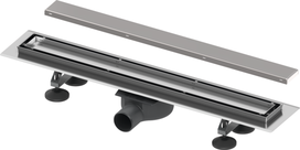 Dušo latako komplektas 2 in1 su dvipusėmis grotelėmis steel/plate 900mm Tece Linus 15103090