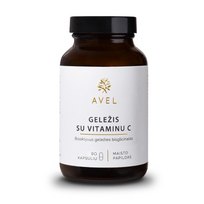 AVEL bioaktyvi Geležis Ferrochel® su Vitaminu C, 90 kaps.
