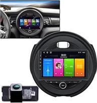 "Android" automobilinis radijas CarPlay "Android" automobilinis radijas su ekranu, "Bluetooth", GPS navigacija, "WiFi", RDS, naktinio matymo atbulinės eigos kamera BMW Mini Cooper R56 F55 F56 F57 John Cooper Works, One First, One D, Cooper