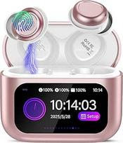 "Bluetooth" ausinės, "Bluetooth 5.4" miego ausinės ausyse su jutikliniu ekranu, 48 valandų trukmės mini ausinės su "HiFi" garsu / 5 ekvalaizerio režimais / ENC triukšmo slopinimu, belaidės ausinės rožinės spalvos