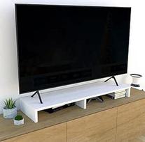 "Henor" FSC® medinis televizoriaus stovas 115 x 35 x 12 cm Apimtis 90 kg Baltas