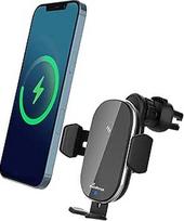 "MediaRange" indukcinė automobilinė greitojo įkrovimo stotelė - automobilinis mobiliojo telefono laikiklis su belaidžio įkrovimo funkcija, 15 W Qi greitasis įkrovimas, USB greitasis belaidis įkroviklis, suderinamas su "iPhone", "Samsung