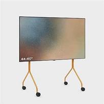"Pedestal Moon Rollin' TV Stand" su ratukais 44-60 colių televizoriams | TV stovai ir televizoriaus vežimėliai | TV stovai ant ratukų | TV grindų stovai svetainei | TV stovas (geltonos spalvos)