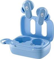 "Skullcandy Dime 3" belaidės ausinės, "Bluetooth" ausinės, izoliuojančios triukšmą, iki 20 valandų veikianti baterija, mikrofonas "iPhone Android", lengvai nešiojamos su integruotu dirželiu - "Preppy Blue