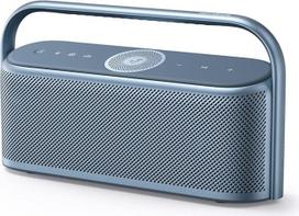 "soundcore Motion x600" "Bluetooth" garsiakalbis, garsiakalbių dėžutės "Bluetooth" su "Hi-Res Spatial Audio" 50 W erdvinio garso IPX7 apsauga nuo vandens 12 valandų atkūrimo "Pro EQ" nešiojimo rankena AUX-IN (mėlyna)