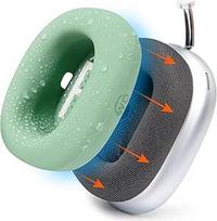 "WC SweatZ Max" - patentuotas "Airpods Max" ausų pagalvėlių apsauginis užvalkalas "Wicked Cushions" | Nepralaidus prakaitui ir lengvai skalbiamas | Visiška ausų pagalvėlių apsauga nuo prakaito | Žalia