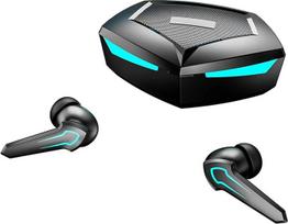 "Zunate" belaidės žaidimų ausinės, "Bluetooth 5.2" ausinės su dviem režimais, įmontuotu mikrofonu, itin mažu uždelsimu, sinchronizuoja visą garsą su vaizdu (juodos spalvos)