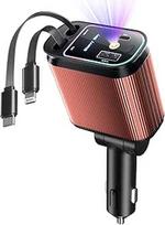 4 in 1 cigarečių žiebtuvėlio USB C 69 W automobilinio įkroviklio adapteris, ištraukiamas "Starry Sky" automobilių aksesuaras, automobilinis įkroviklis 12 V USB adapteris "iPhone 16 Pro Max/16/15/iPad