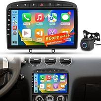 8 branduolių 6+128GB automobilinis radijas "Peugeot 308 408" 2007-2015 m., "Android" jutiklinio ekrano radijas su belaidžiu "CarPlay", GPS WiFi DSP HiFi, Plug & Play atnaujinimas + galinio vaizdo kamera