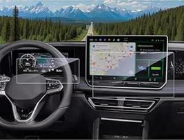 CDEFG Suderinama su VW Tiguan 3 / Passat B9 Variant 2024 2025 Facelift Navigation Apsauginė plėvelė 12,9 colio + 10,25 colio skaitmeninė kabina Apsauginis stiklas Ekrano apsauga Ekrano apsauga Tiguan 3
