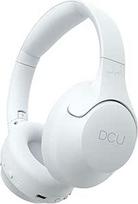 DCU TECNOLOGIC belaidės "Bluetooth" ausinės - 15 valandų naudojimo - USB-C įkrovimas - daugiafunkcinės ausinės su sulankstomu galvos dirželiu - baltos spalvos