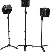 ETHU Projektoriaus fono stovas Beamer Ständer, Projektor Bodenständer mit Einhand-Höhenverstellung & Sicherheitsverriegelung, Höhenverstellbares Beamer Stativ 94-112 cm für Heimkino 15 kg Tragkraft