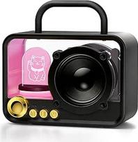 Nešiojamasis mini "Bluetooth" garsiakalbis su RGB žibintais, stereofoniniu garsu ir sodriais bosais, mielo dizaino belaidis "Bluetooth" garsiakalbis virtuvei, biurui, vakarėliui ir lauke - gimtadienio dovana